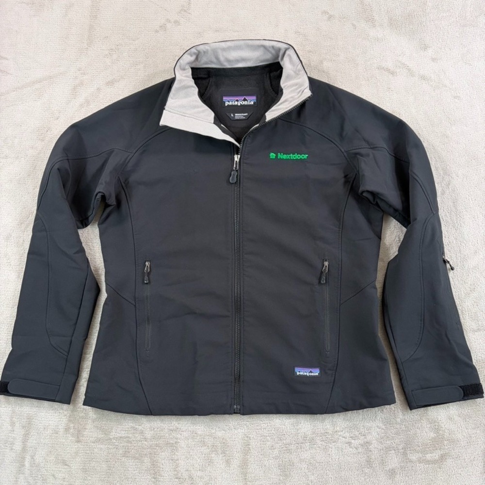 Patagonia Guide Jacket in Black Women Large DWR 4 Way Stretch Full Zip Pockets